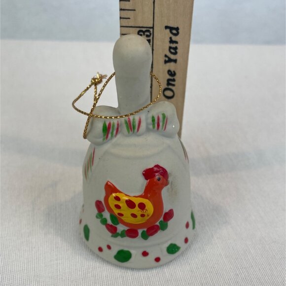 JC Penney Twelve Days Of Christmas Three French Hens Ornament Bell - Picture 5 of 8